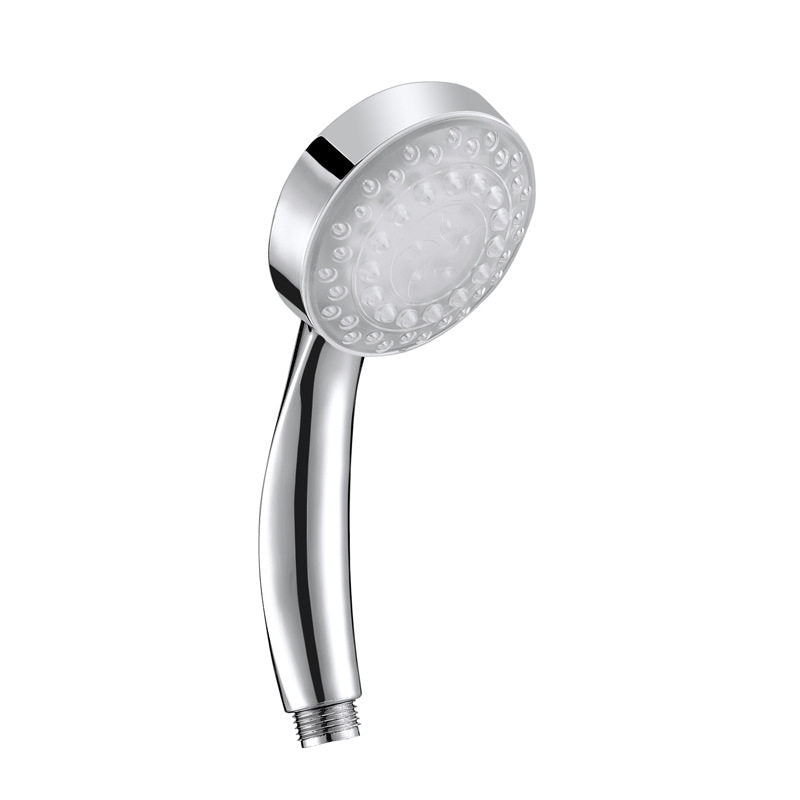 Colorful self-variable temperature control shower head