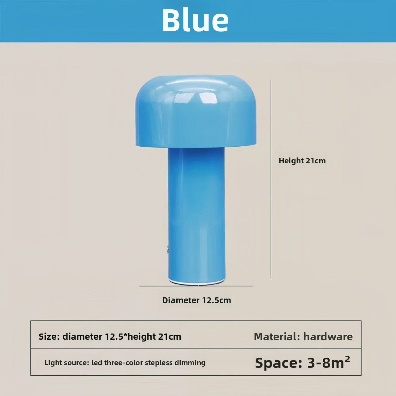 Cross-Border LED Wireless Desktop Mushroom Desk Lamp