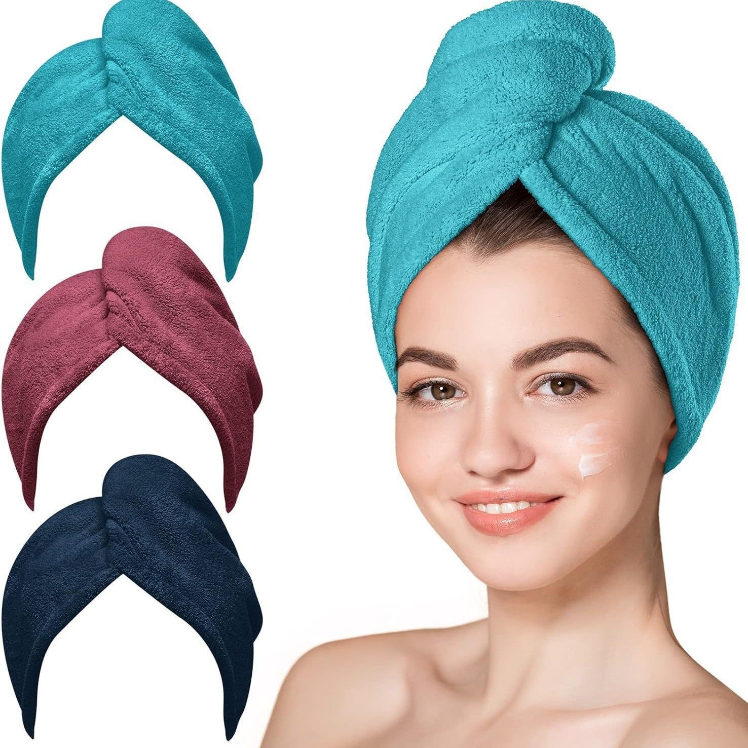 Microfiber Hair Towel for Drying and Frizz Control