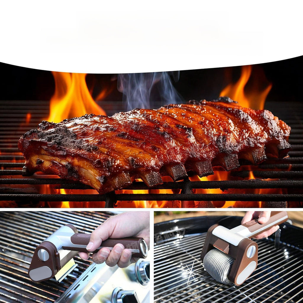 Rechargeable Stainless Steel Roller Grill Brush