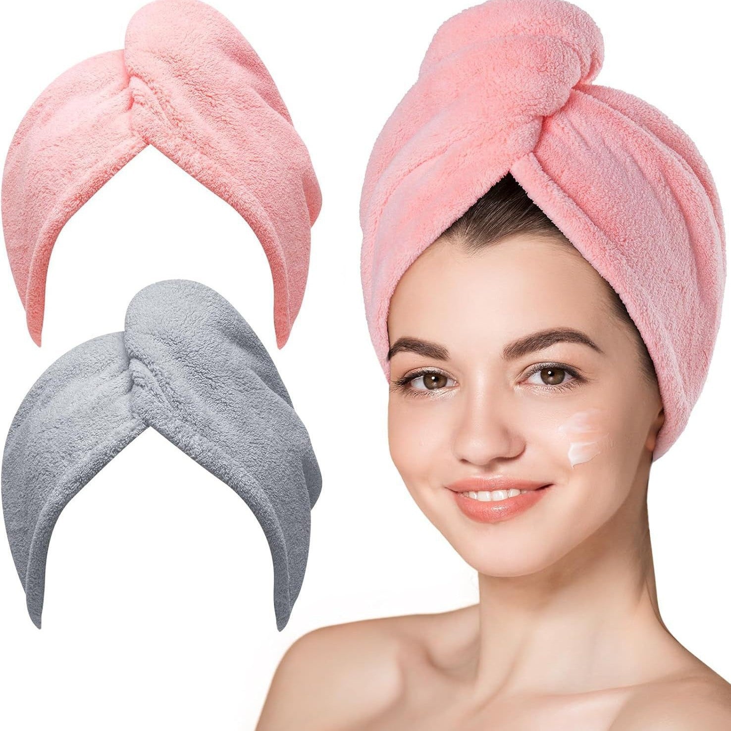 Microfiber Hair Towel for Drying and Frizz Control