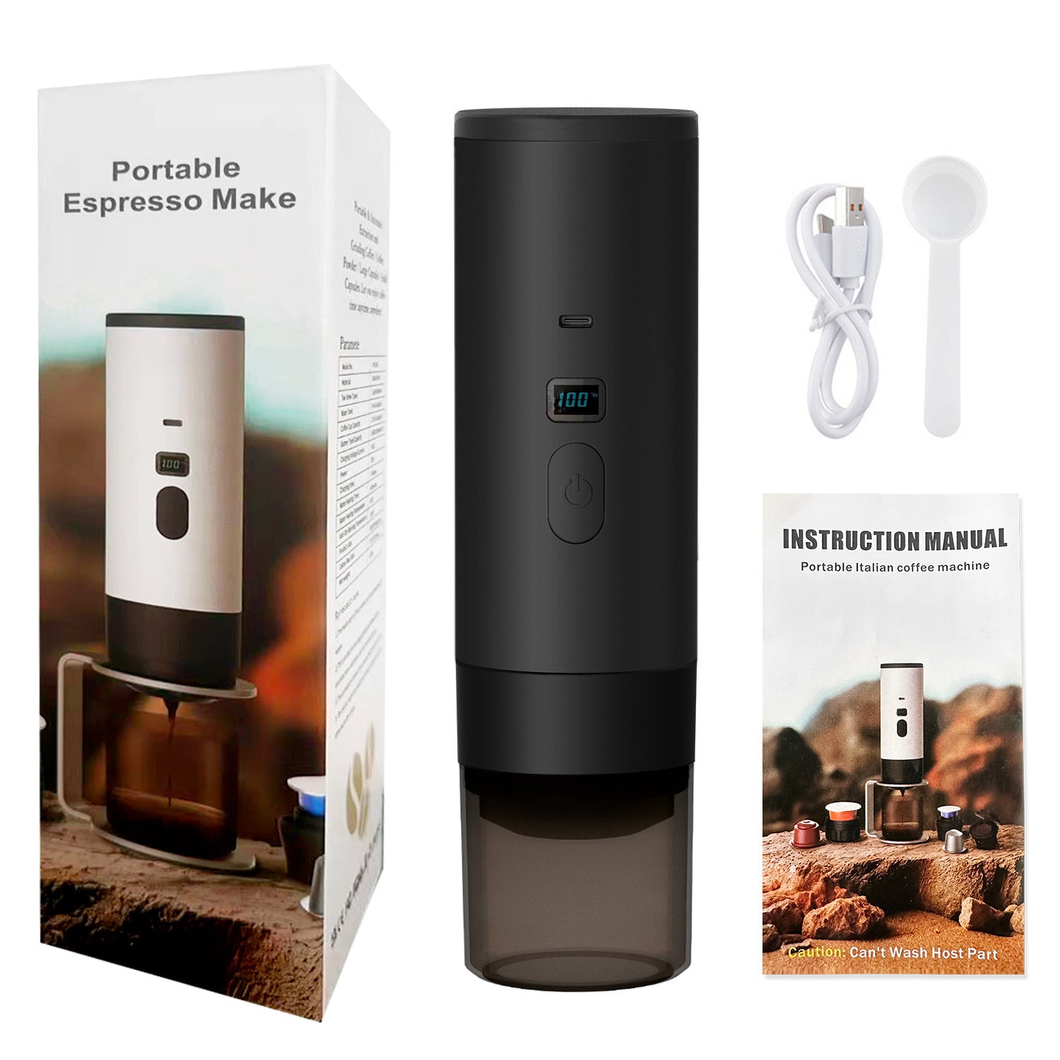 Outdoor Wireless Portable Espresso Machine Car Electric Espresso Capsule Household Small Portable Coffee Machine