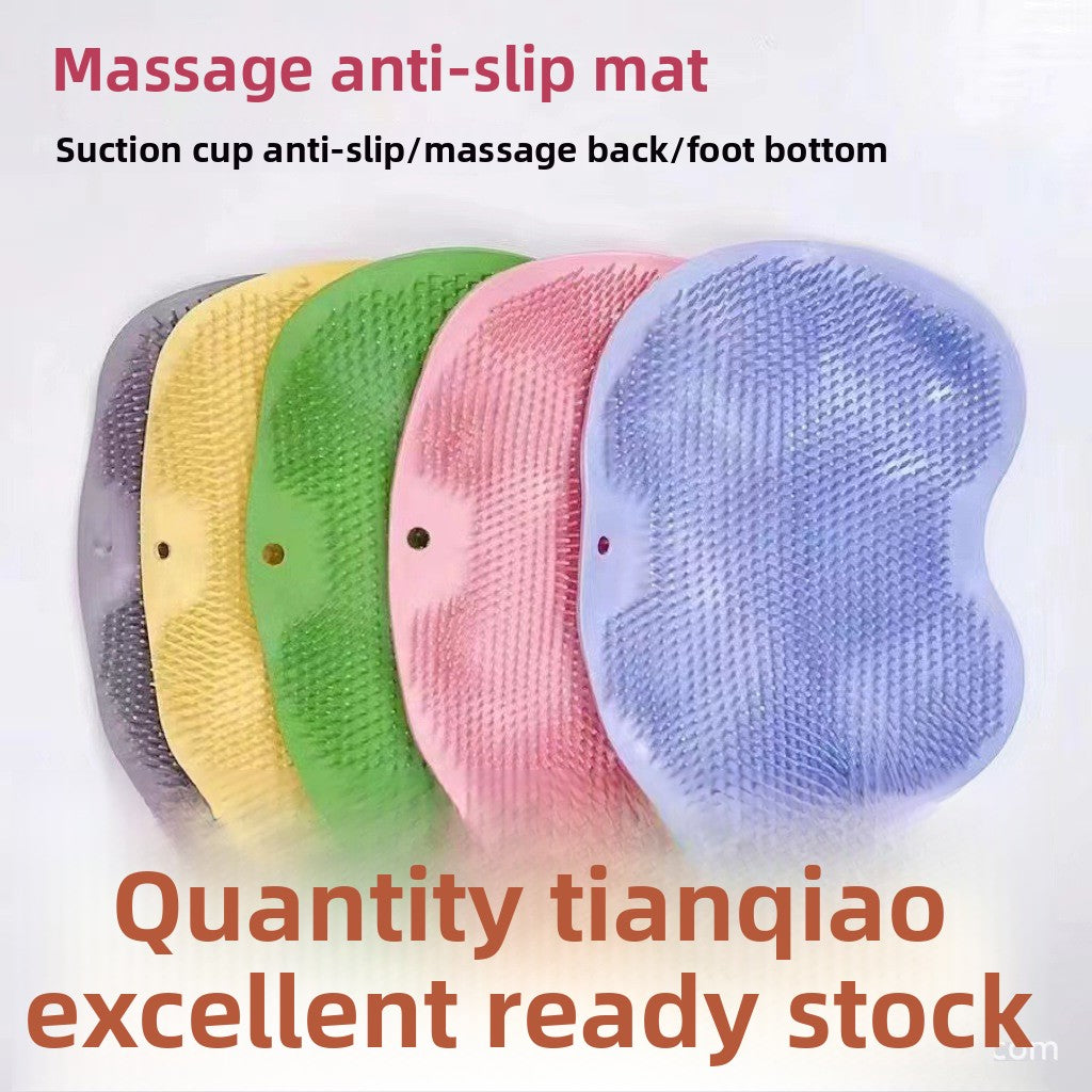 Wall-Mounted Shower Foot & Back Scrubber with Suction Cups