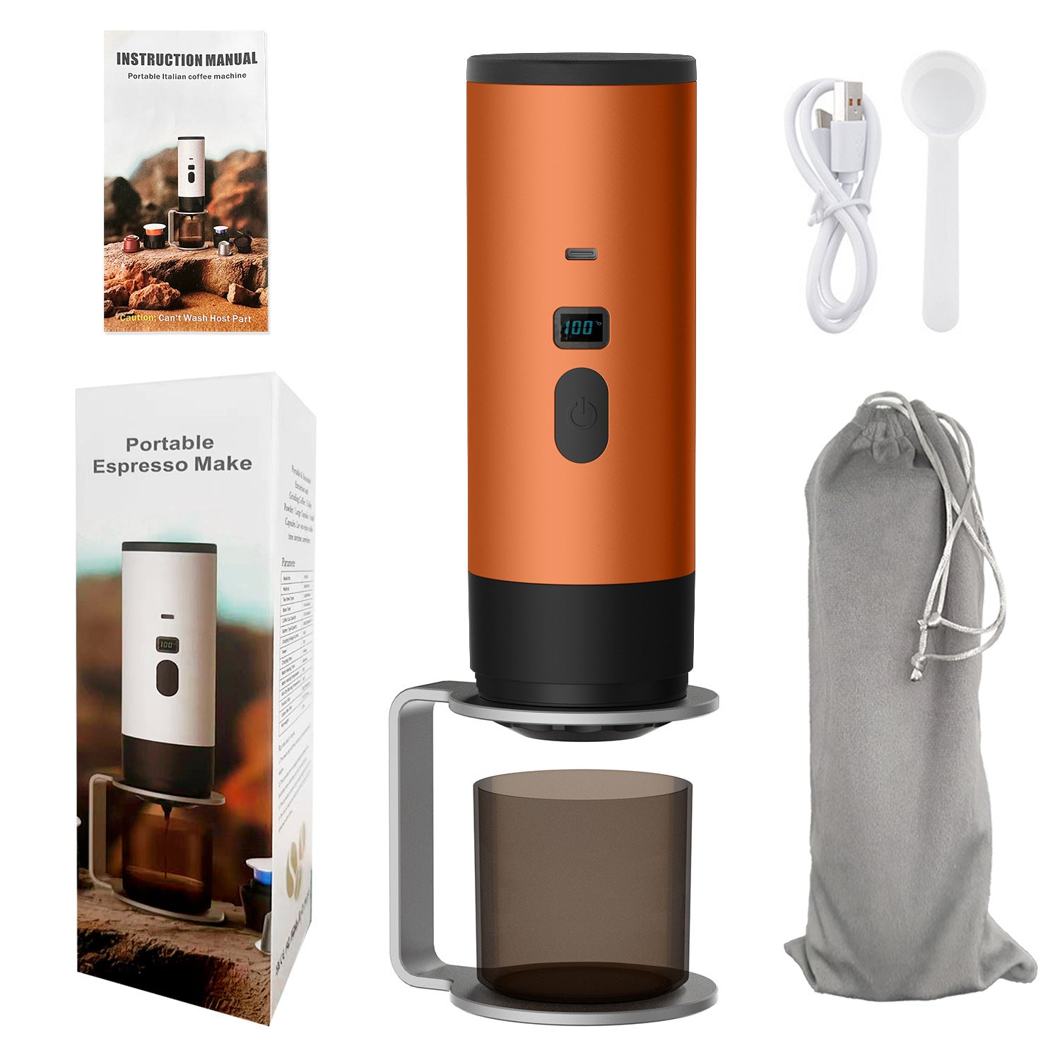 Outdoor Wireless Portable Espresso Machine Car Electric Espresso Capsule Household Small Portable Coffee Machine