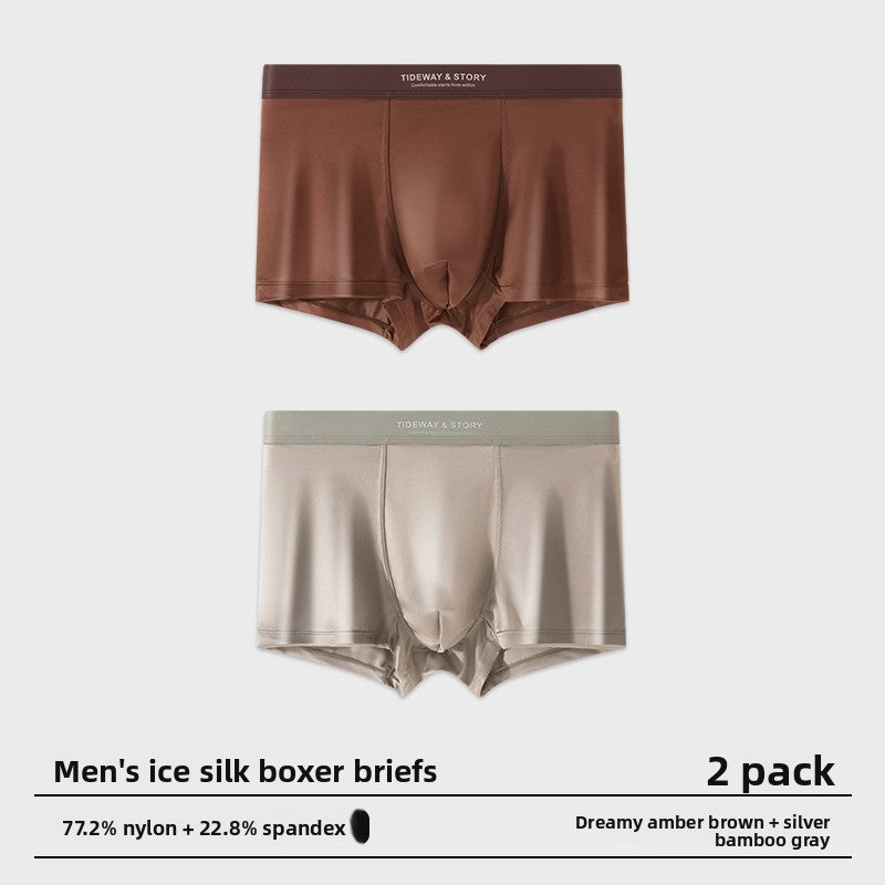 Mens Ice Silk Boxer Briefs