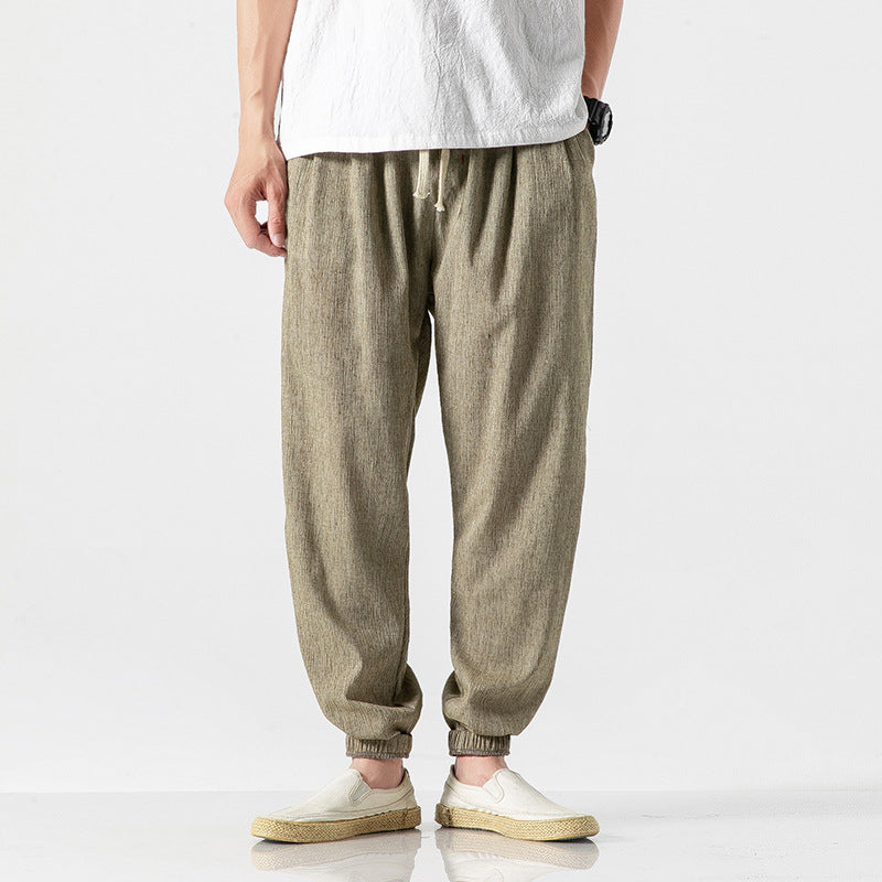 Cotton Linen Harem Pants for Men