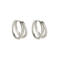 Geometric Zircon Double Ring Earrings