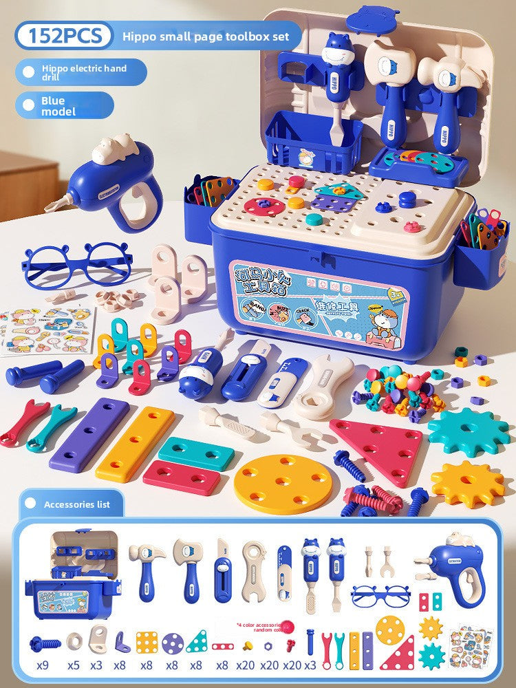 Childrens Educational Tool Set with Drill and Accessories