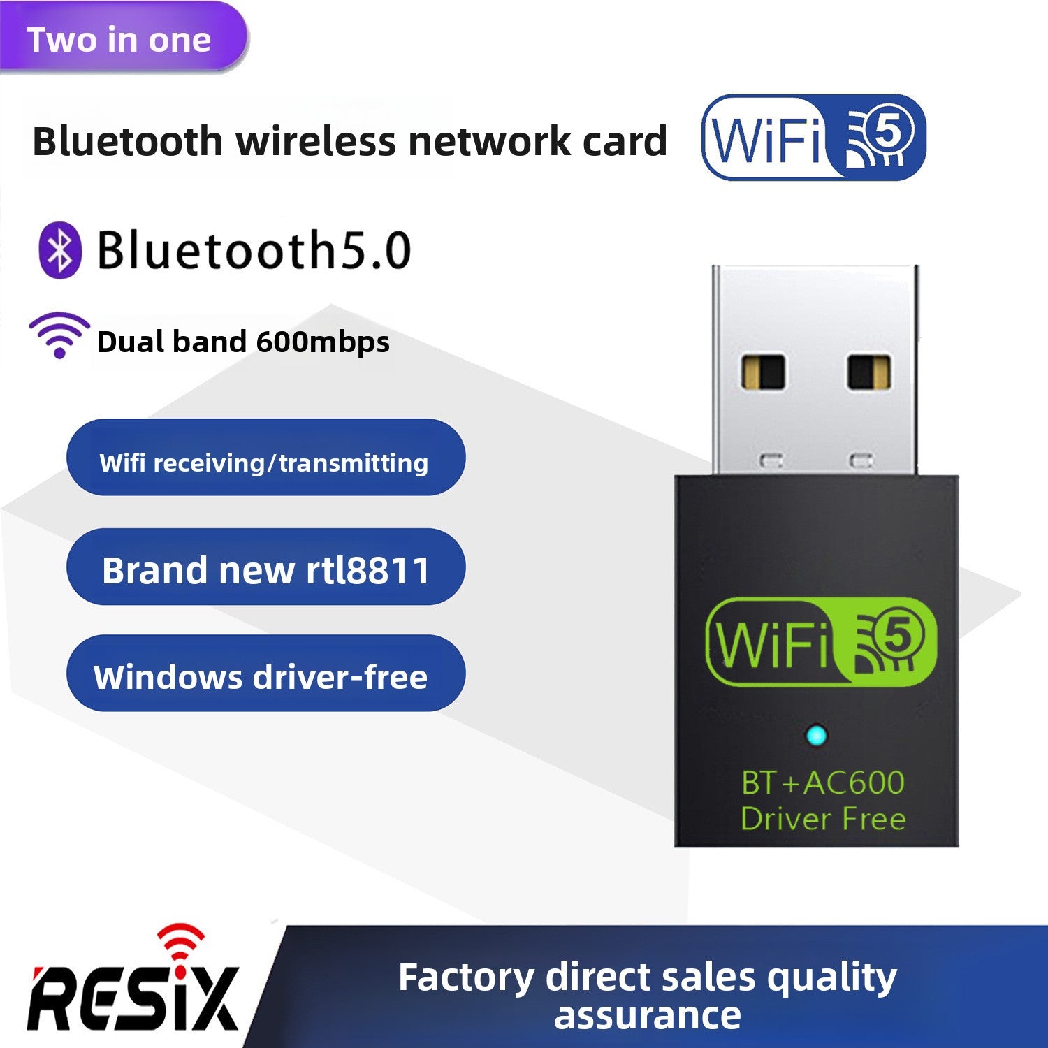 USB WiFi Adapter – Dual-Band, Up to 1300Mbps
