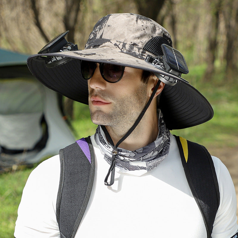 Solar Powered Cooling Fan Hat – 4th of July Outdoor Essential.