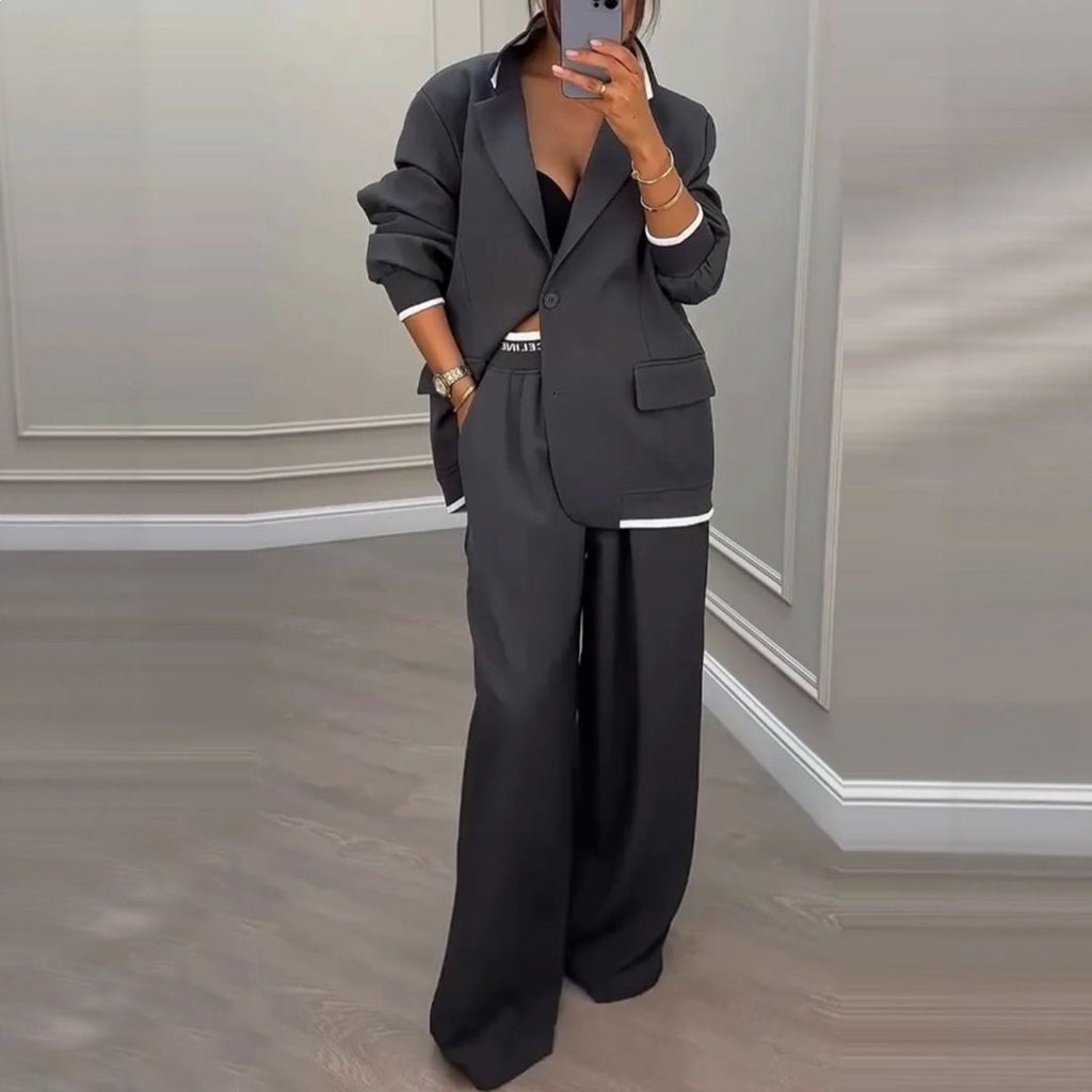 Women's Blazer and Wide-Leg Trousers