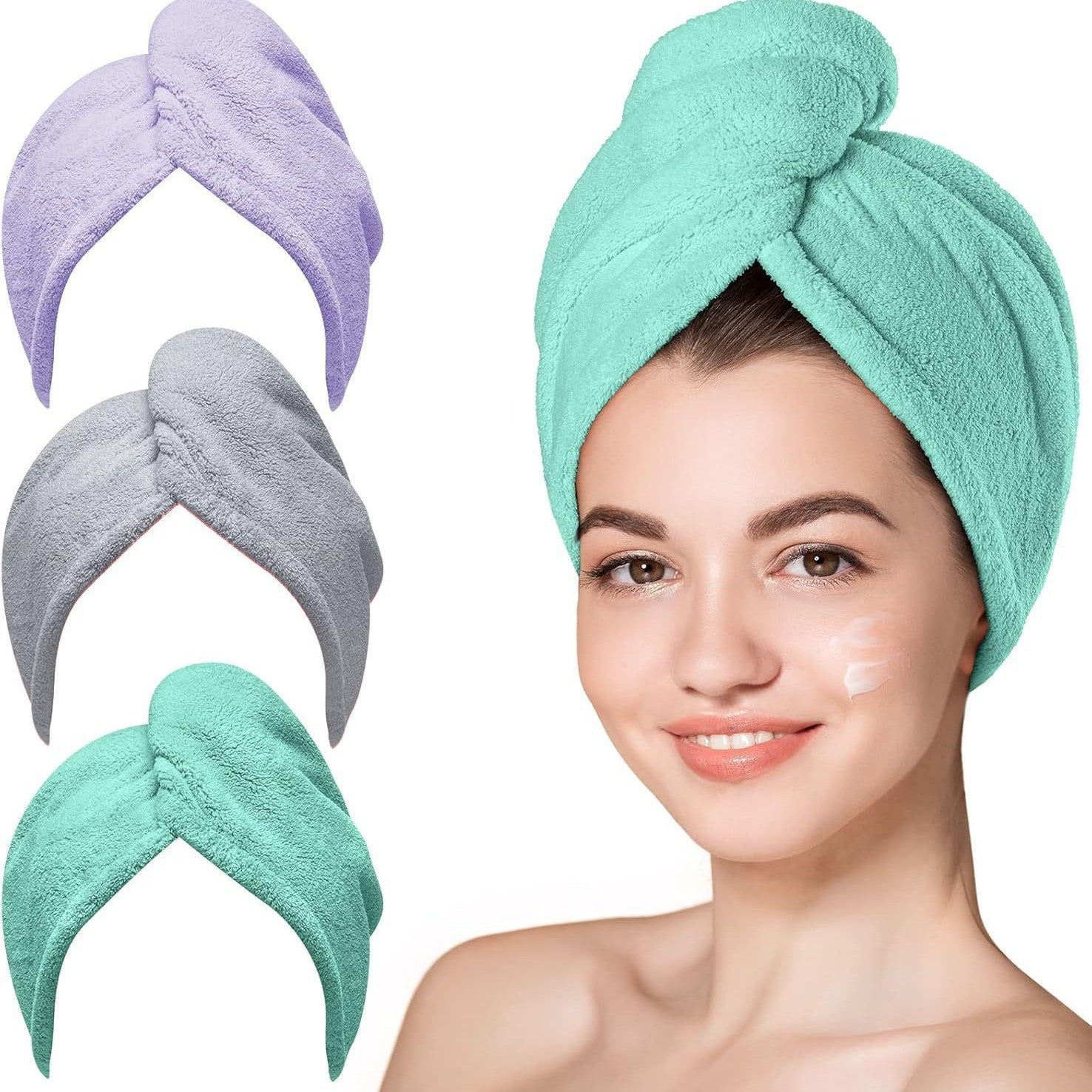 Microfiber Hair Towel for Drying and Frizz Control