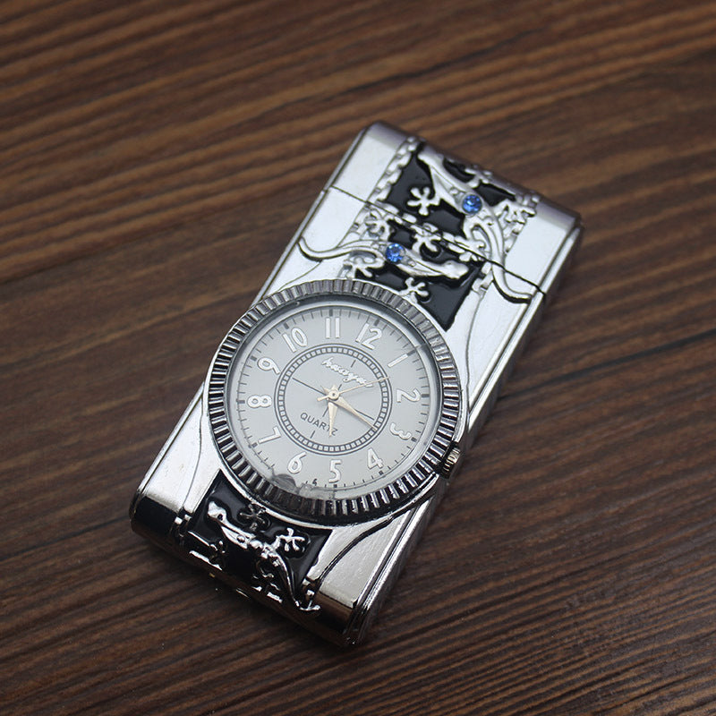 Creative Metal Watch Lighter with LED Light