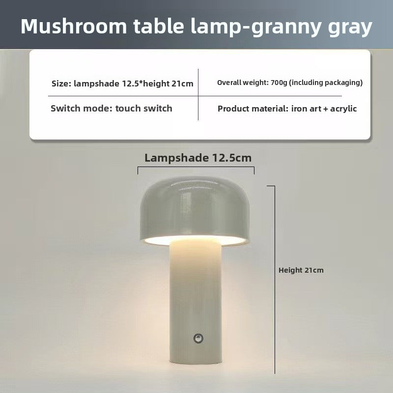 Cross-Border LED Wireless Desktop Mushroom Desk Lamp