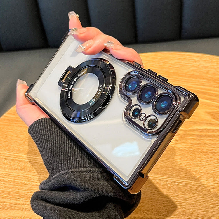 Samsung Phone Case with Magnetic Stand and Lens Film