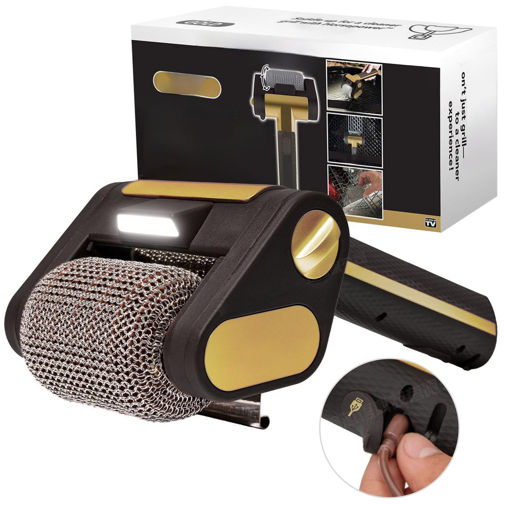Rechargeable Stainless Steel Roller Grill Brush