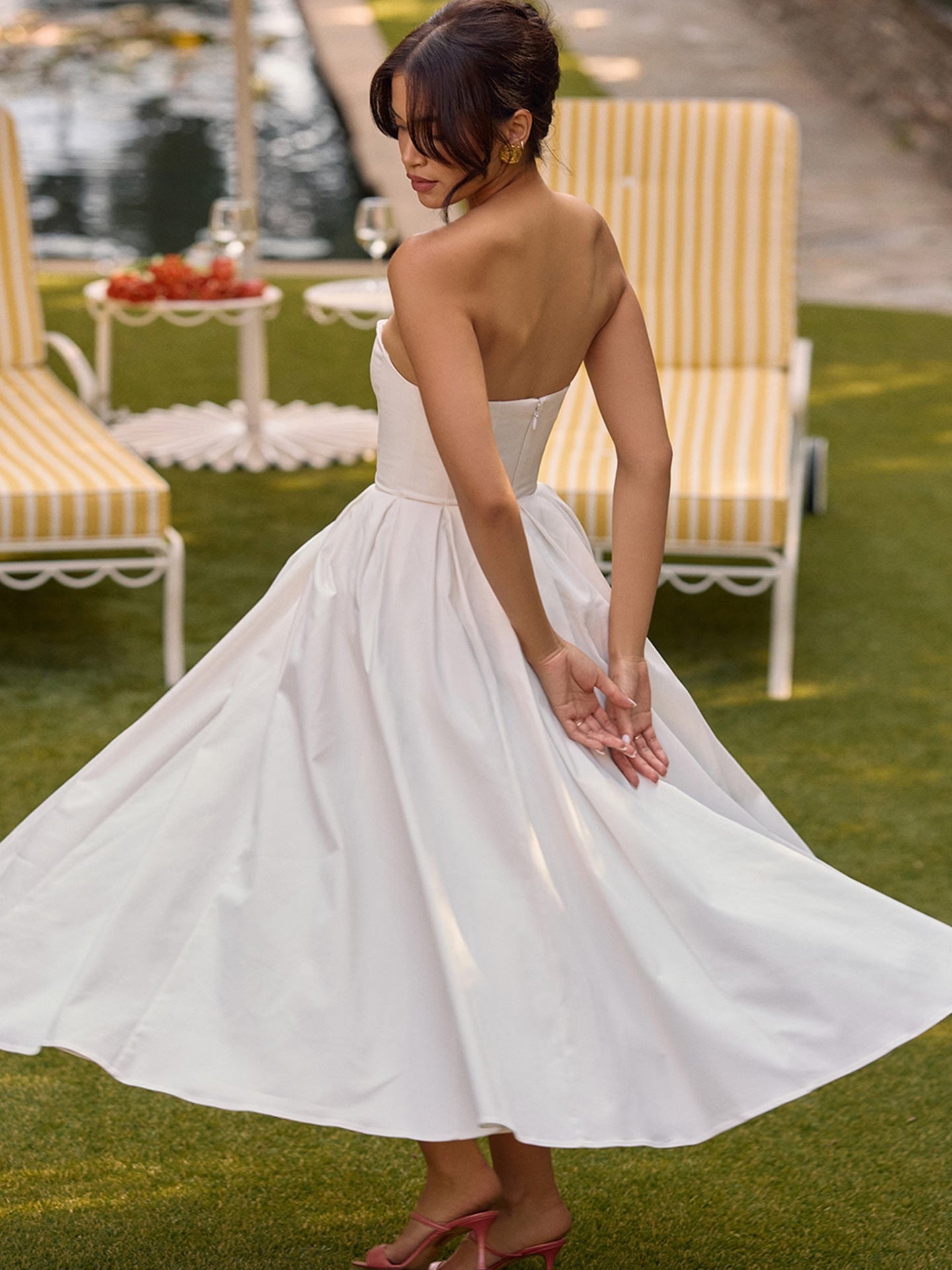 Women's Backless Midi Dress