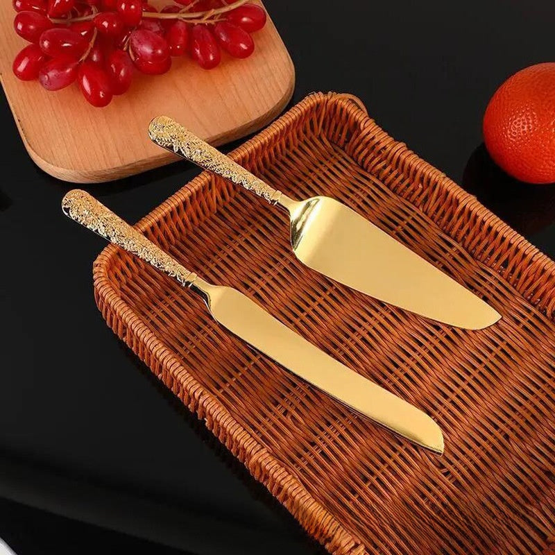Custom Engraved Cake Knife and Spatula Set