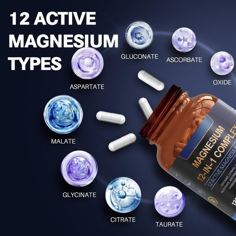 Magnesium Glycinate Capsules Vegetarian Supplement