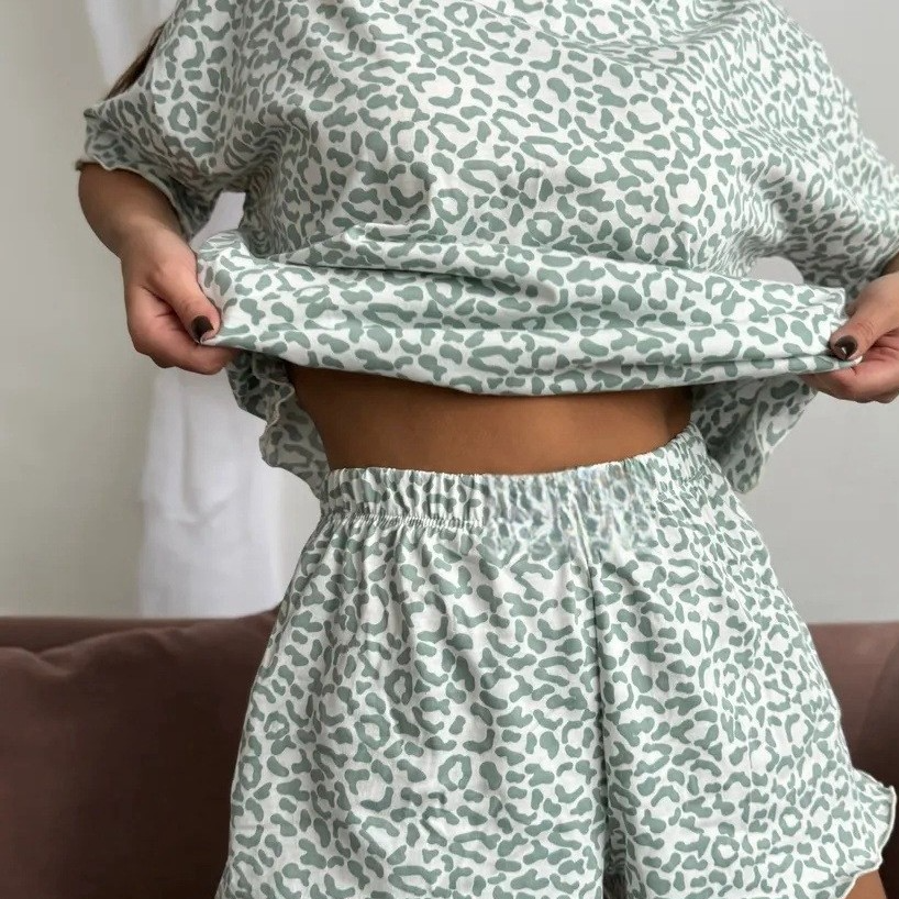 Women's Leopard Print Pajama Set