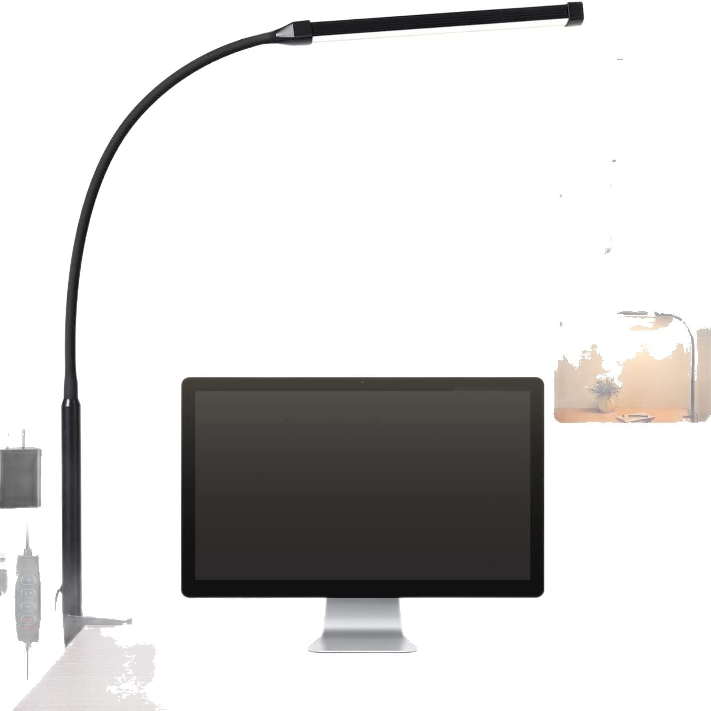 LED Eye-Care Desk Lamp – USB Powered with Adjustable Clip Arm