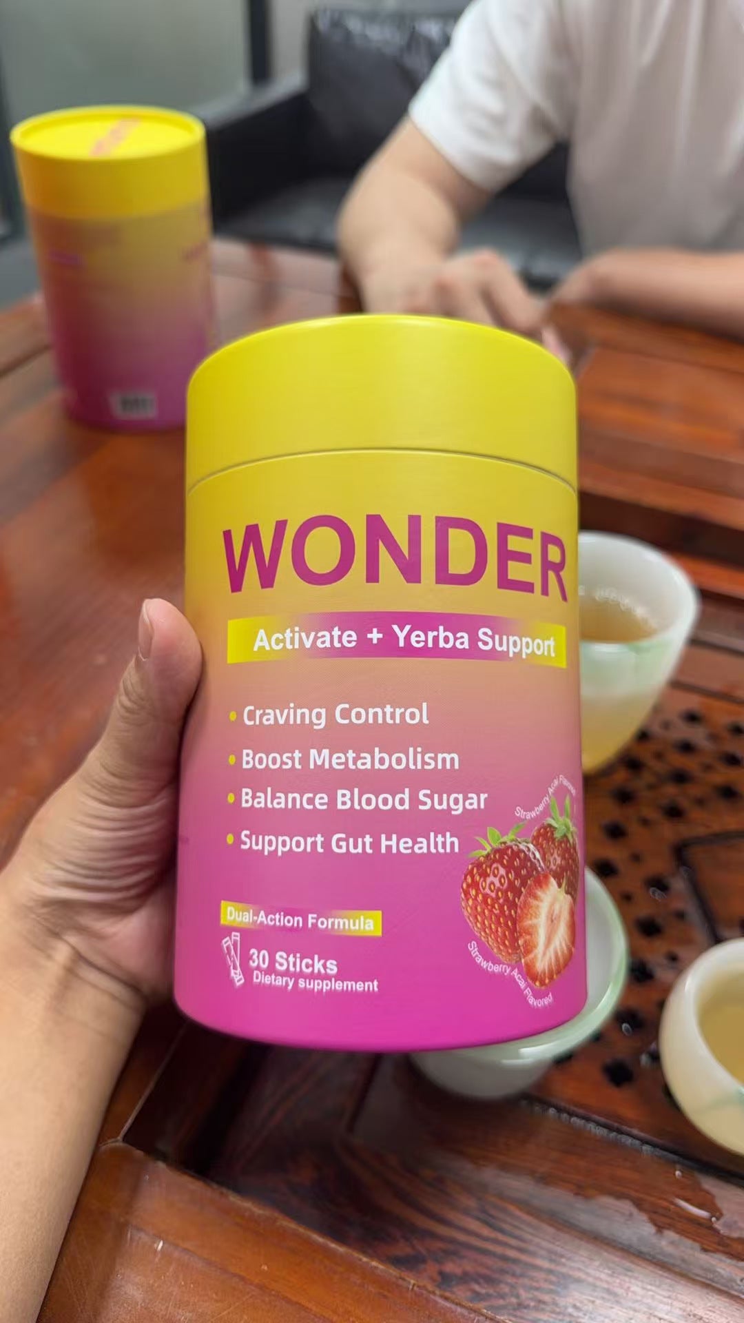 Yerba Mate Strawberry Stick Drink Mix | GLP-1 Support & Natural Energy