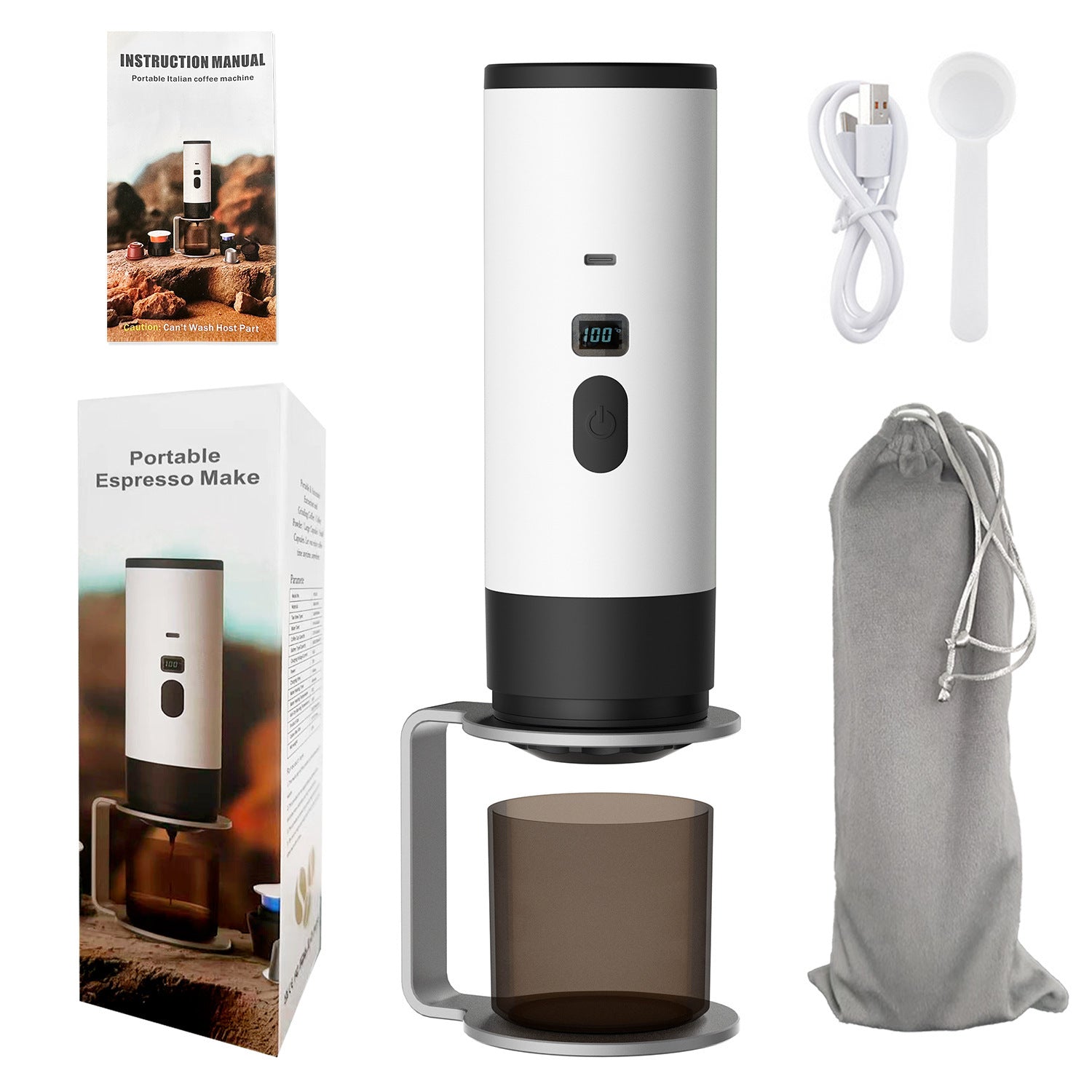Outdoor Wireless Portable Espresso Machine Car Electric Espresso Capsule Household Small Portable Coffee Machine