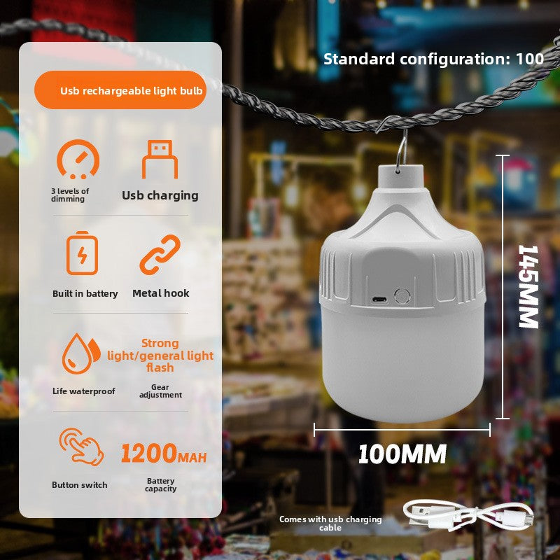 USB Rechargeable LED Emergency Light Bulb — Camping & Power Outage