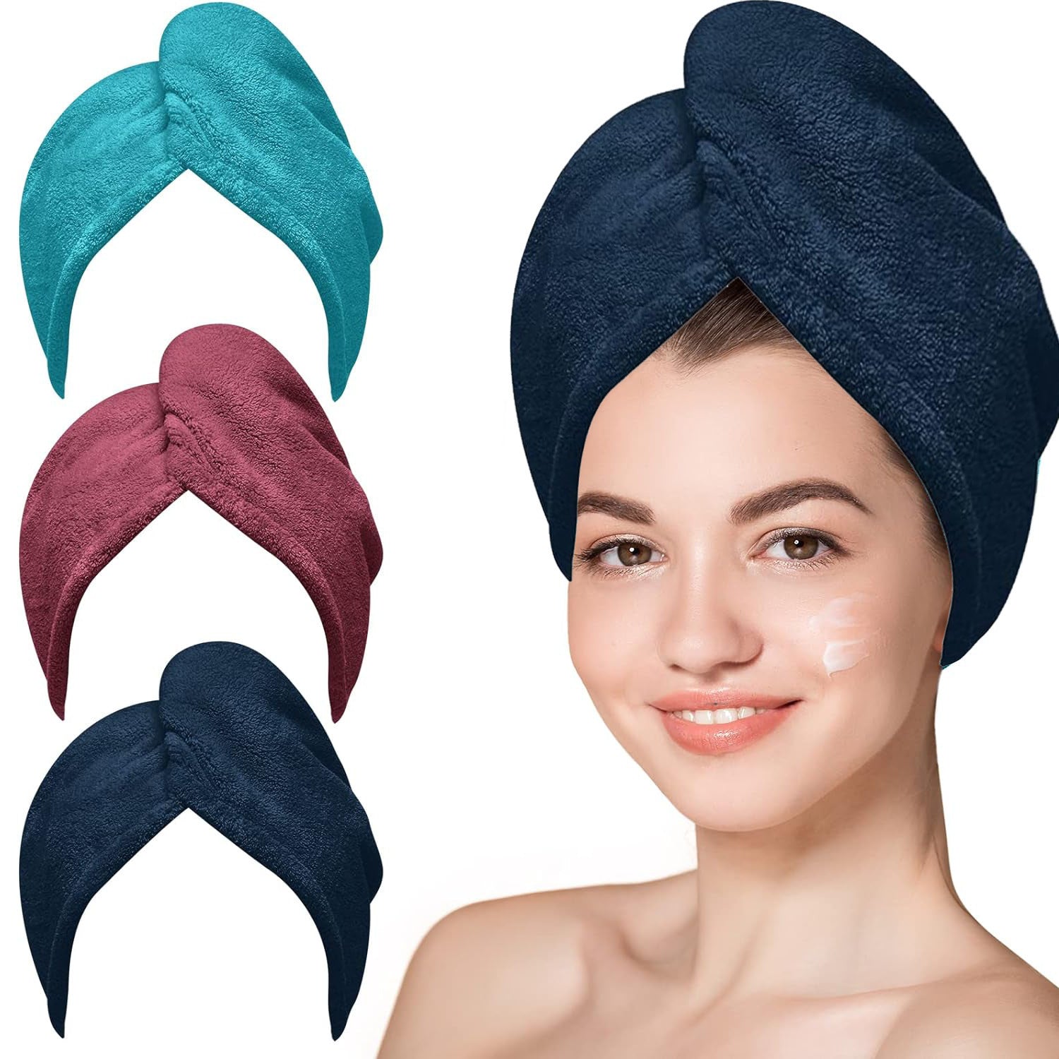 Microfiber Hair Towel for Drying and Frizz Control