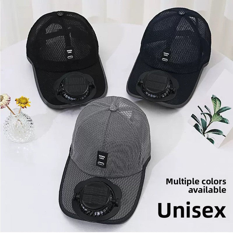 Solar-Powered Fan Hat | 3-Speed Ventilated Sun Hat with UV Protection