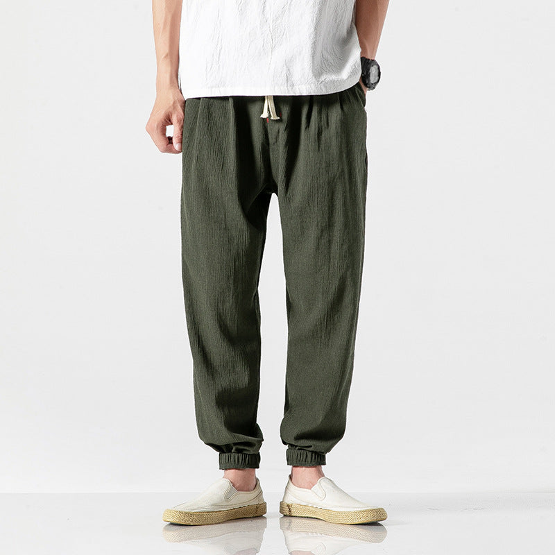Cotton Linen Harem Pants for Men