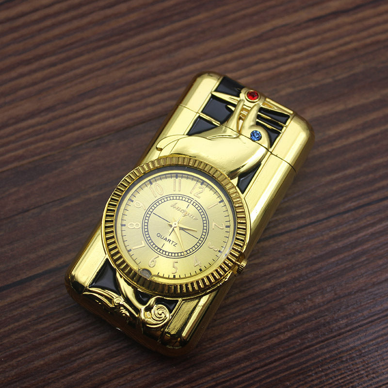 Creative Metal Watch Lighter with LED Light