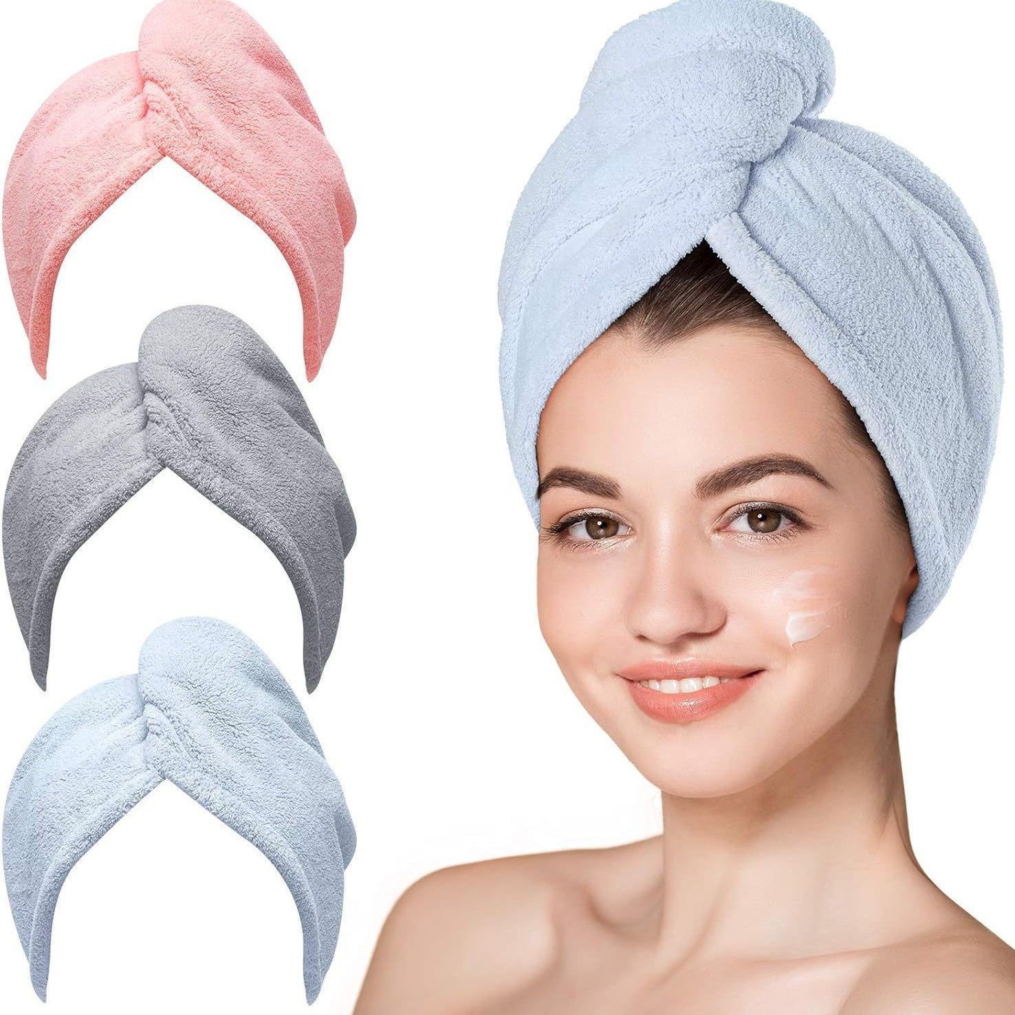 Microfiber Hair Towel for Drying and Frizz Control