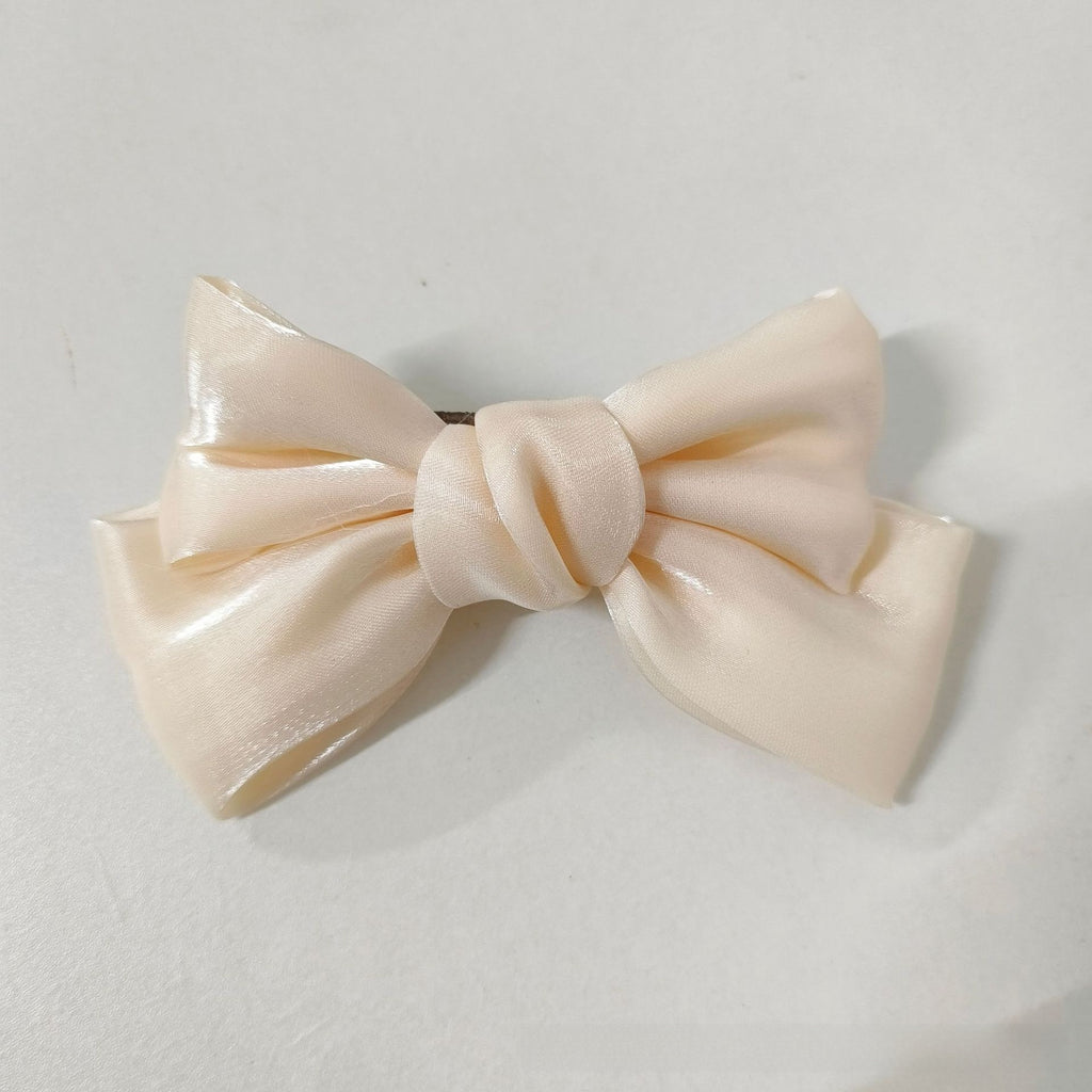 Children Bow Hair Clip Pearlescent Satin Spr