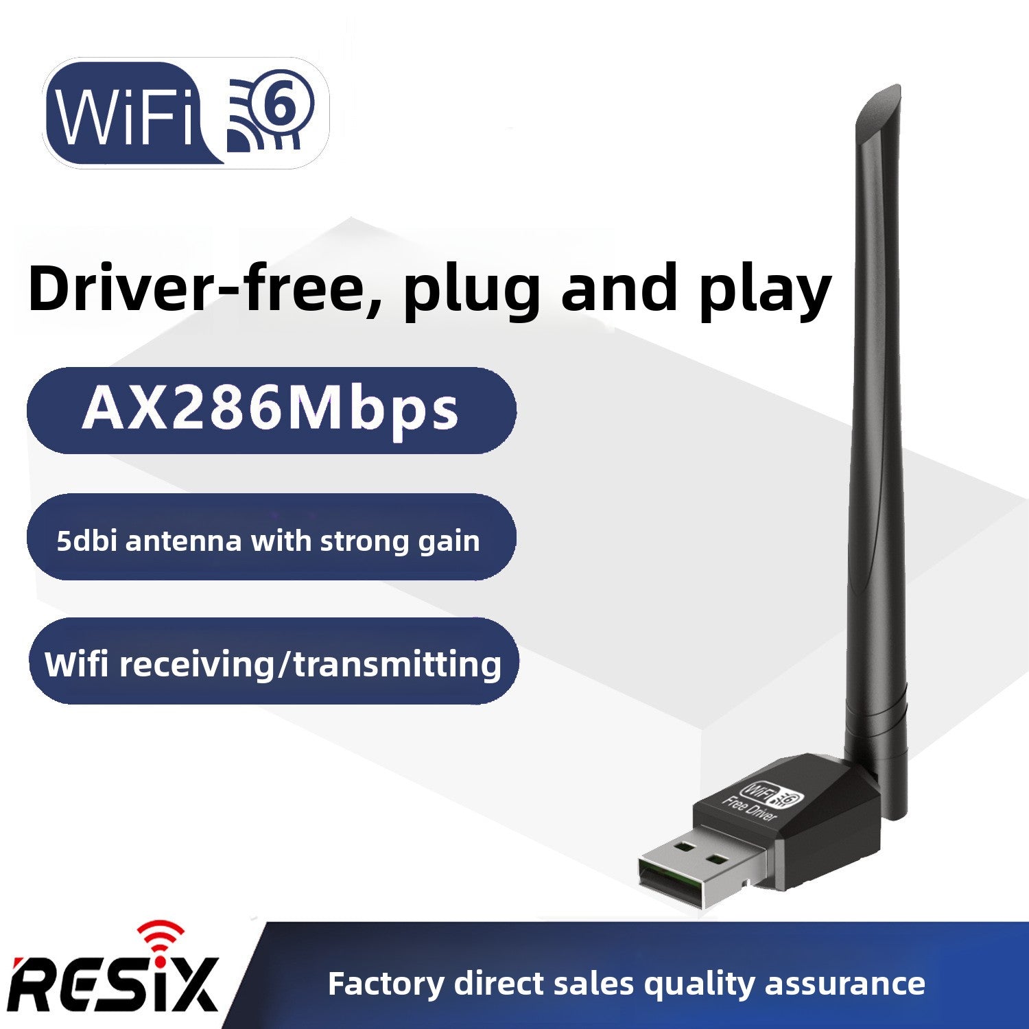 USB WiFi Adapter – Dual-Band, Up to 1300Mbps