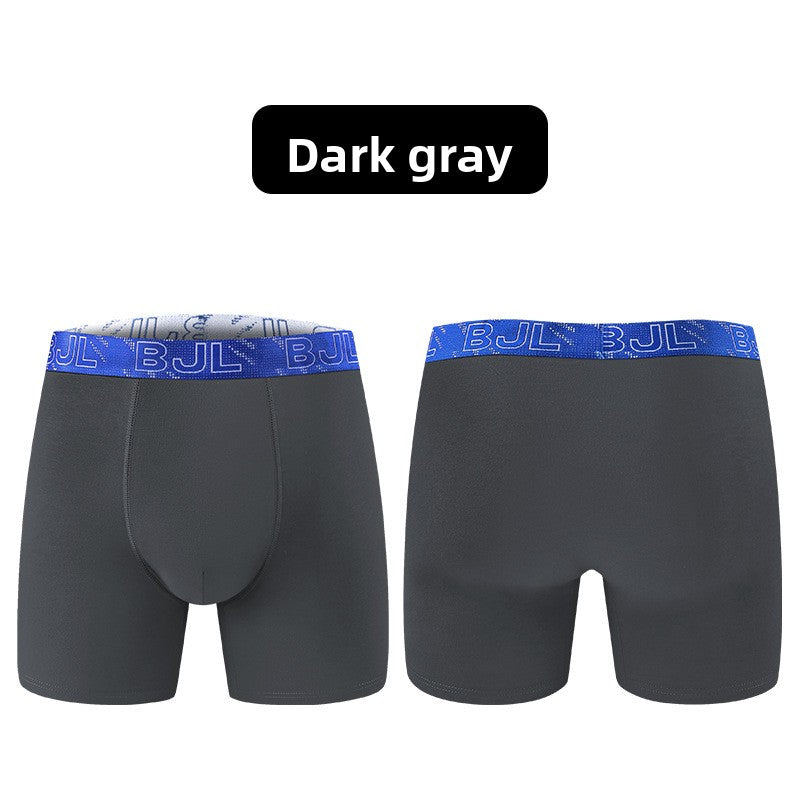 Extra-Long-Legged Cotton Boxer Briefs for Men