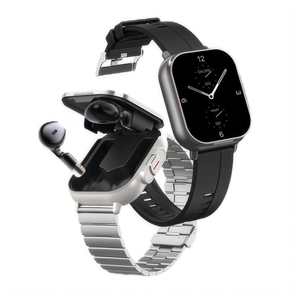 2-in-1 Smartwatch with Built-In TWS Bluetooth Earphones