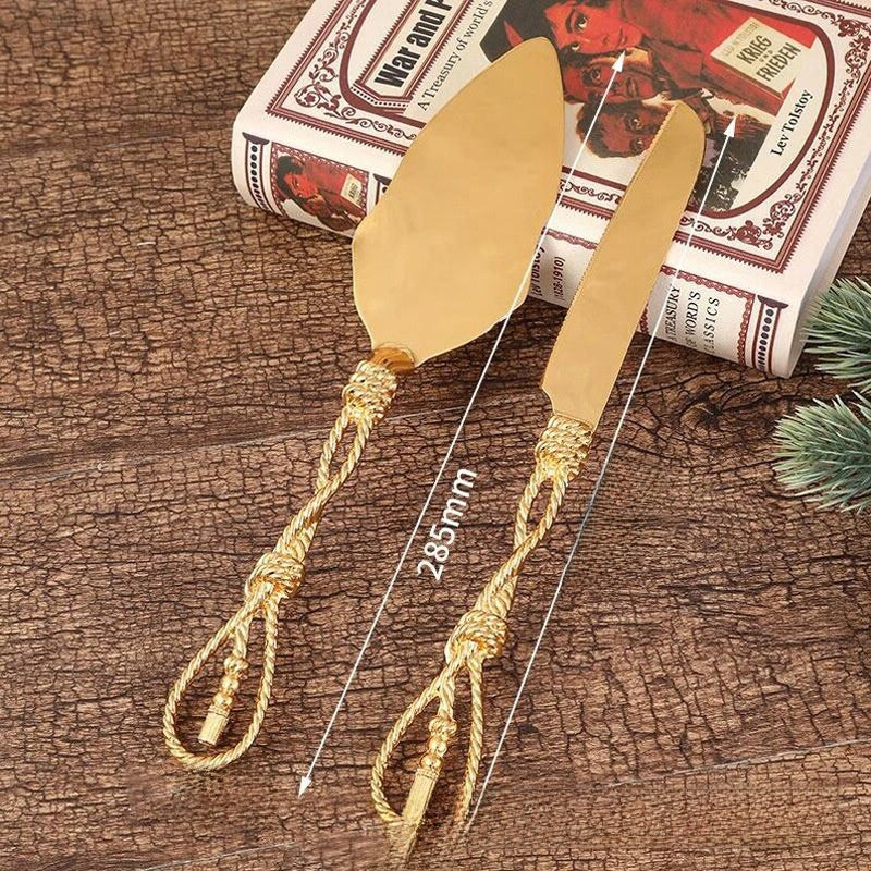 Custom Engraved Cake Knife and Spatula Set