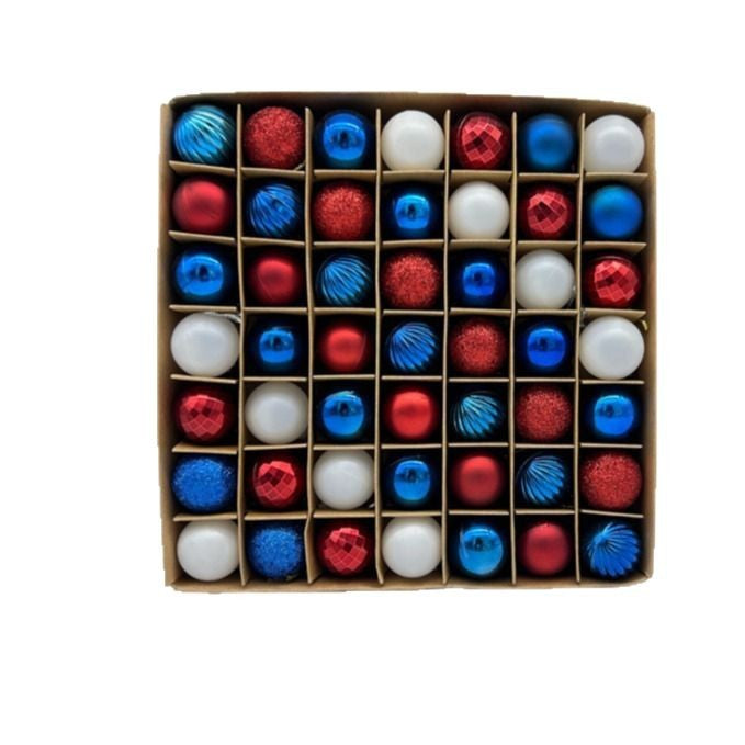 Patriotic Ball Ornaments Set of 49 – 4th of July Tree & Party Decorations