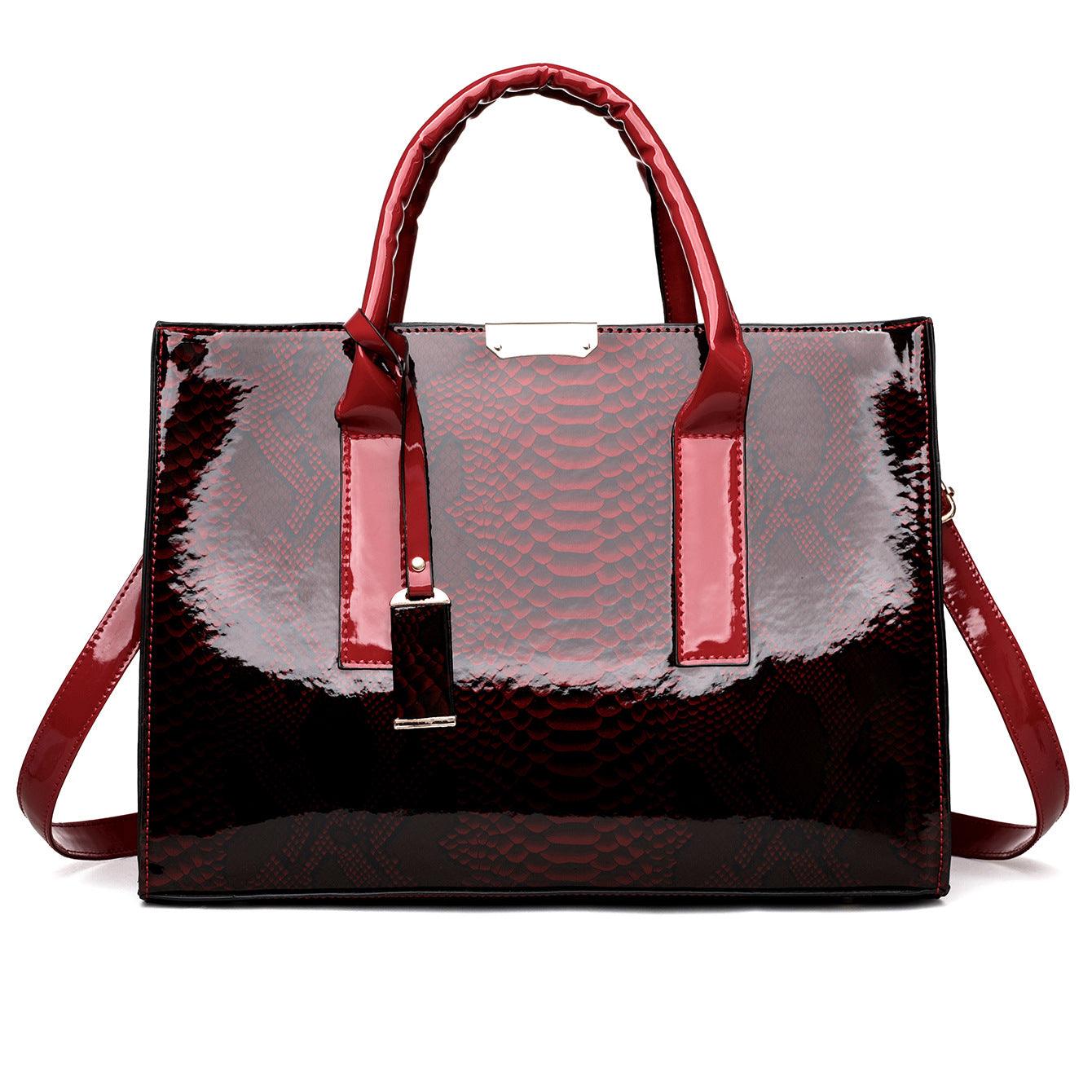 Snake Pattern PU Crossbody Bag
