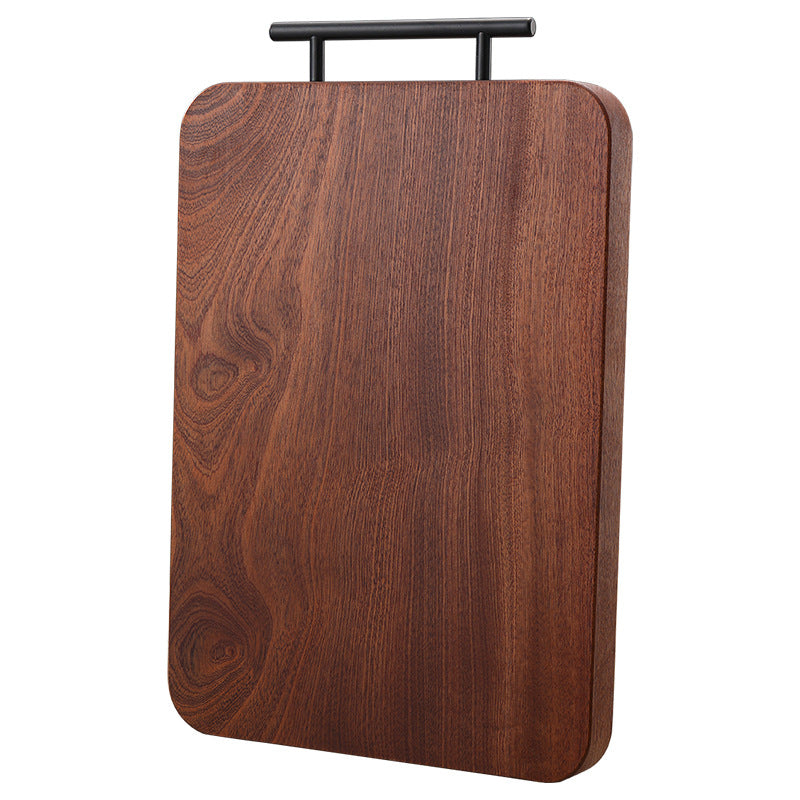 Wooden Checkerboard Cutting Board with Handle