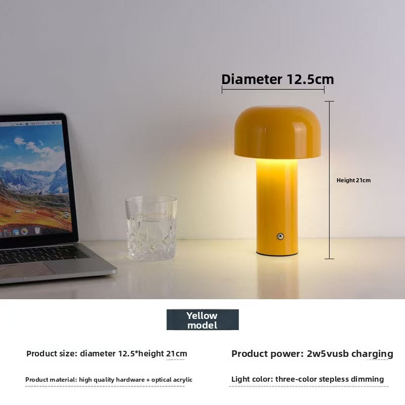 Cross-Border LED Wireless Desktop Mushroom Desk Lamp