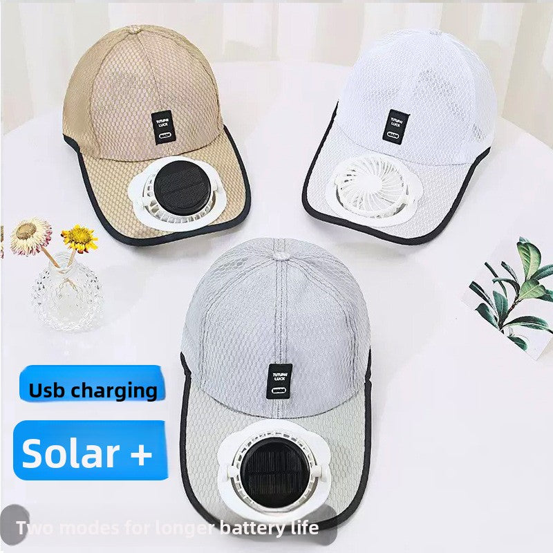 Solar-Powered Fan Hat | 3-Speed Ventilated Sun Hat with UV Protection