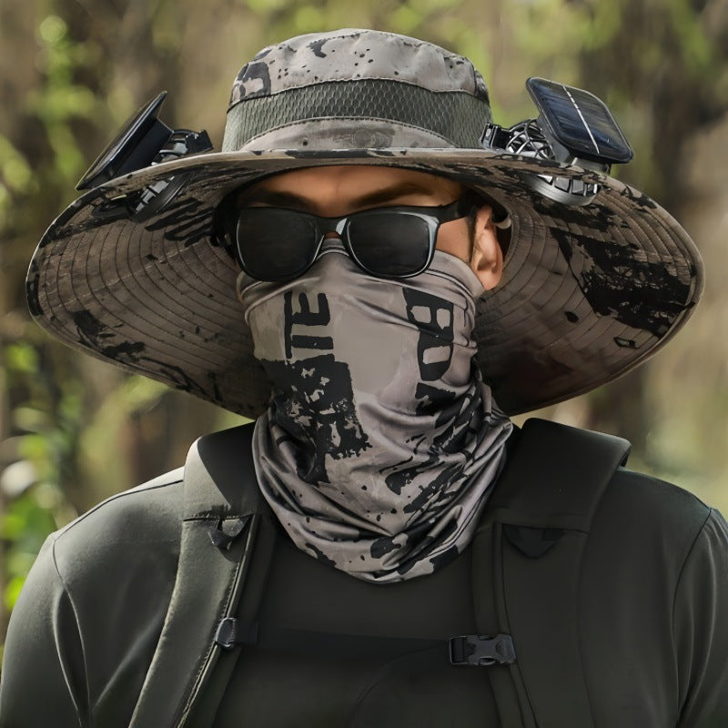 Solar-Powered Cooling Bucket Hat with Built-In Fan | UV Protection