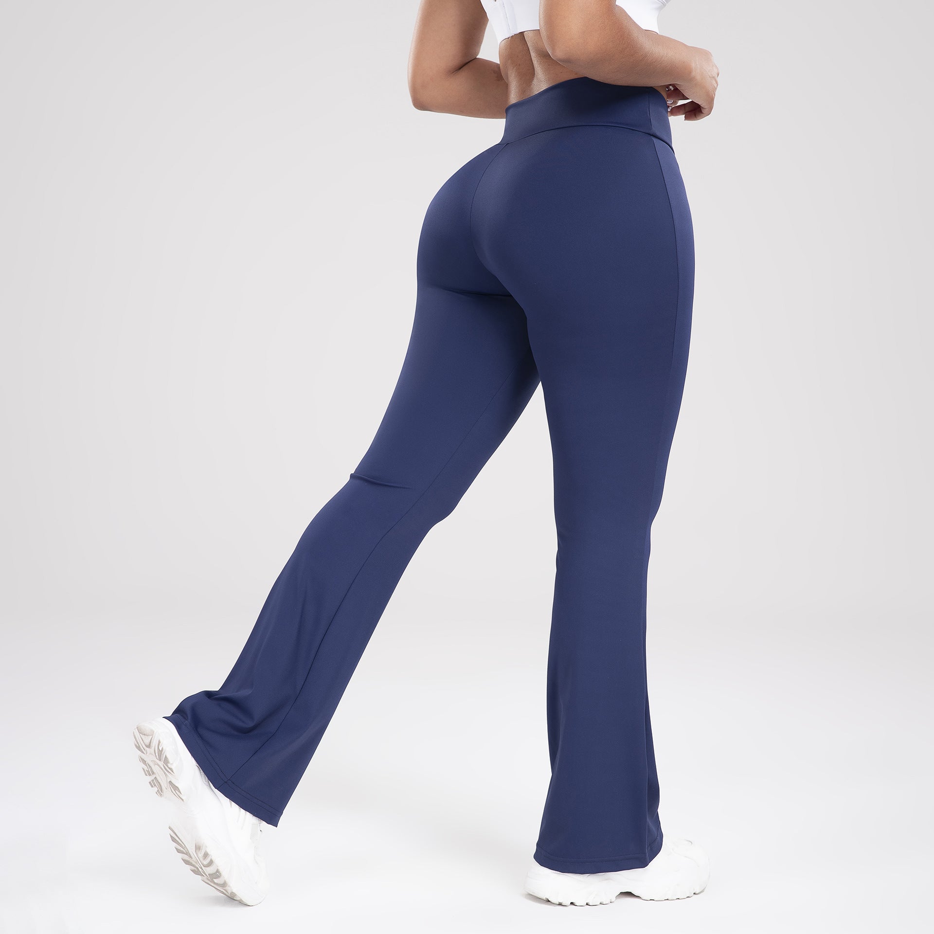 Womens Flared Yoga Pants with Cross Waist