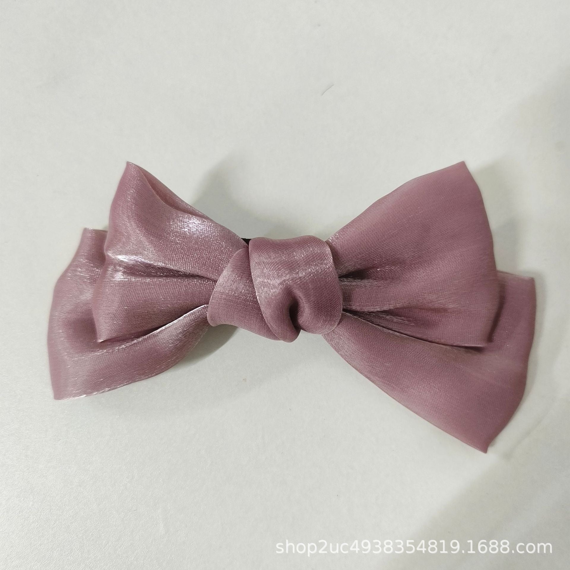 Children Bow Hair Clip Pearlescent Satin Spr