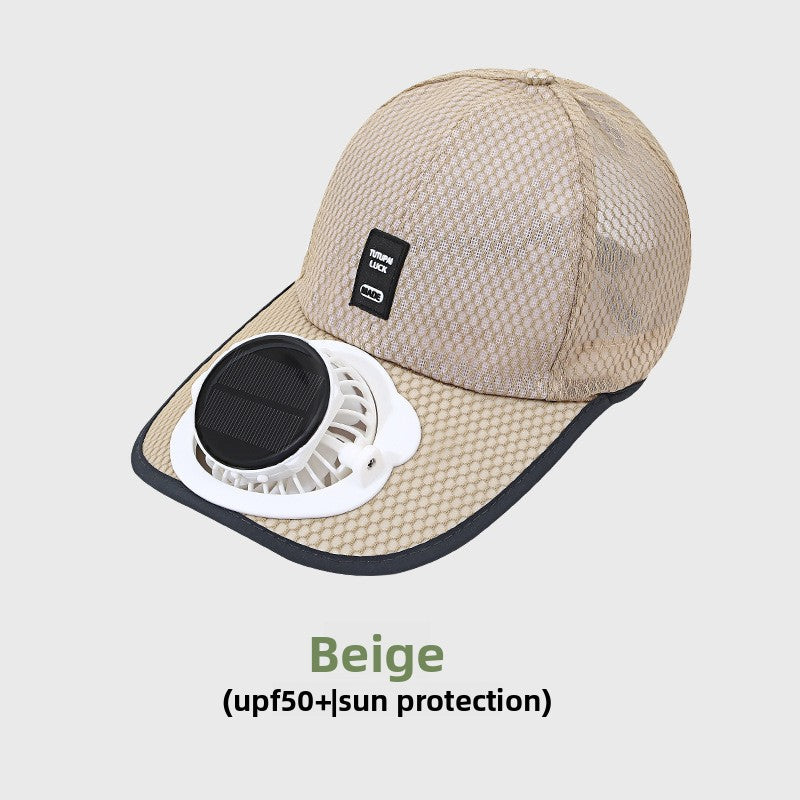 Solar-Powered Fan Hat | 3-Speed Ventilated Sun Hat with UV Protection