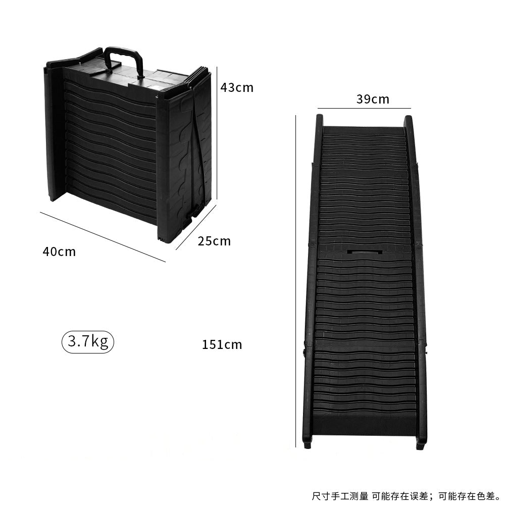 Foldable Car-Mounted Pet Ramp for Elderly Dogs, Portable Stair Ramp for Getting into the Car, Non-Slip Car Ladder