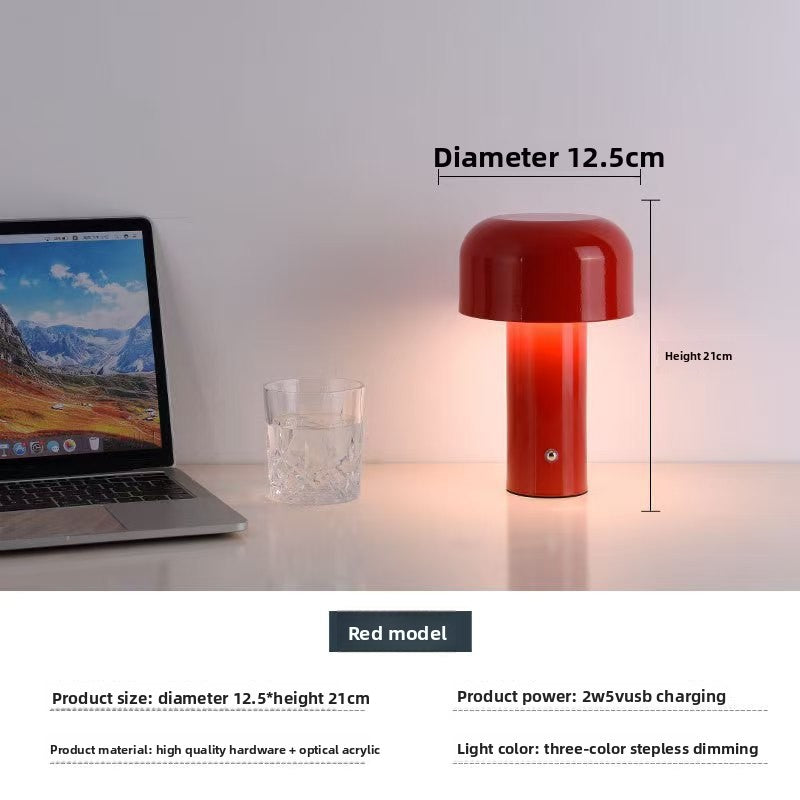 Cross-Border LED Wireless Desktop Mushroom Desk Lamp