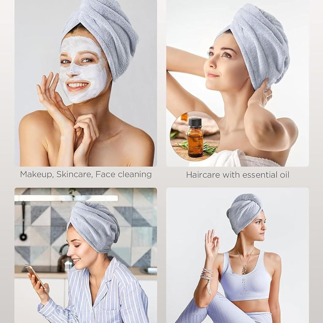 Microfiber Hair Towel for Drying and Frizz Control
